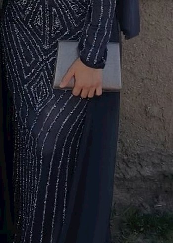 Diğer Lacivert Uzun Abiye Elbise