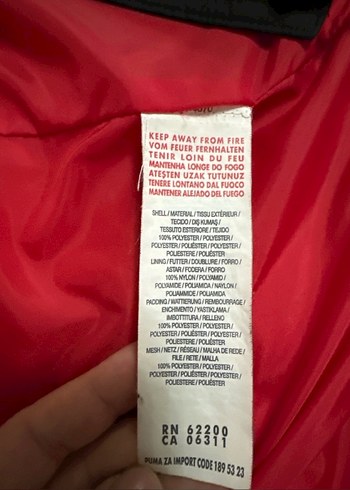 Kırmızı Siyah Puma Erkek Mont - Görsel 6