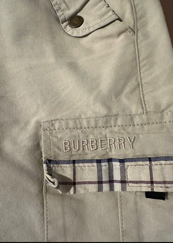 Bej Burberry Kemerli Midi Erkek Bermuda Şort - Görsel 2