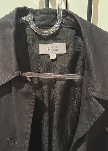 Bayan Gri Düğmeli Midi Yağmurluk - Görsel 4