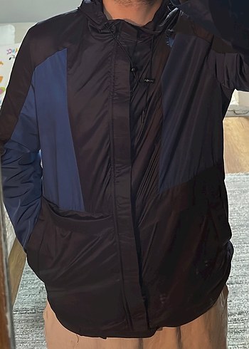 Erkek Mor Kapüşonlu Spor Rüzgarlık - Görsel 3