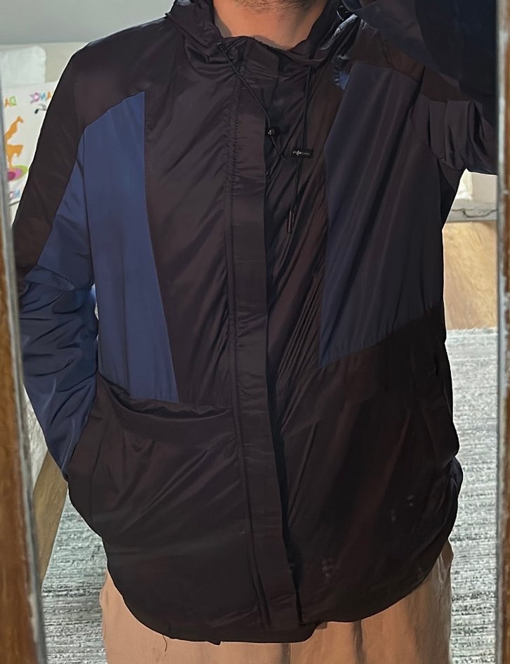 Erkek Mor Kapüşonlu Spor Rüzgarlık - Görsel 3