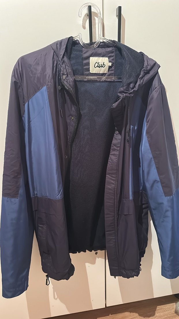 Erkek Mor Kapüşonlu Spor Rüzgarlık - Görsel 2