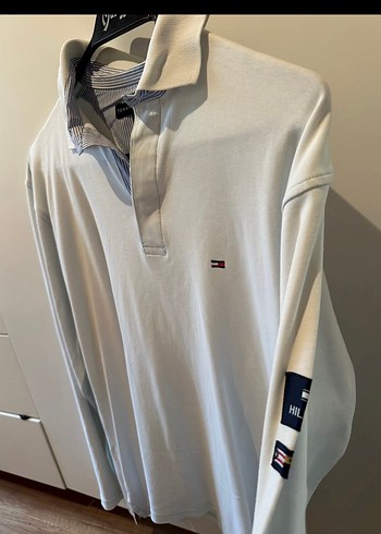 Tommy Hilfiger Beyaz Uzun Kollu Polo Tişört - Görsel 3