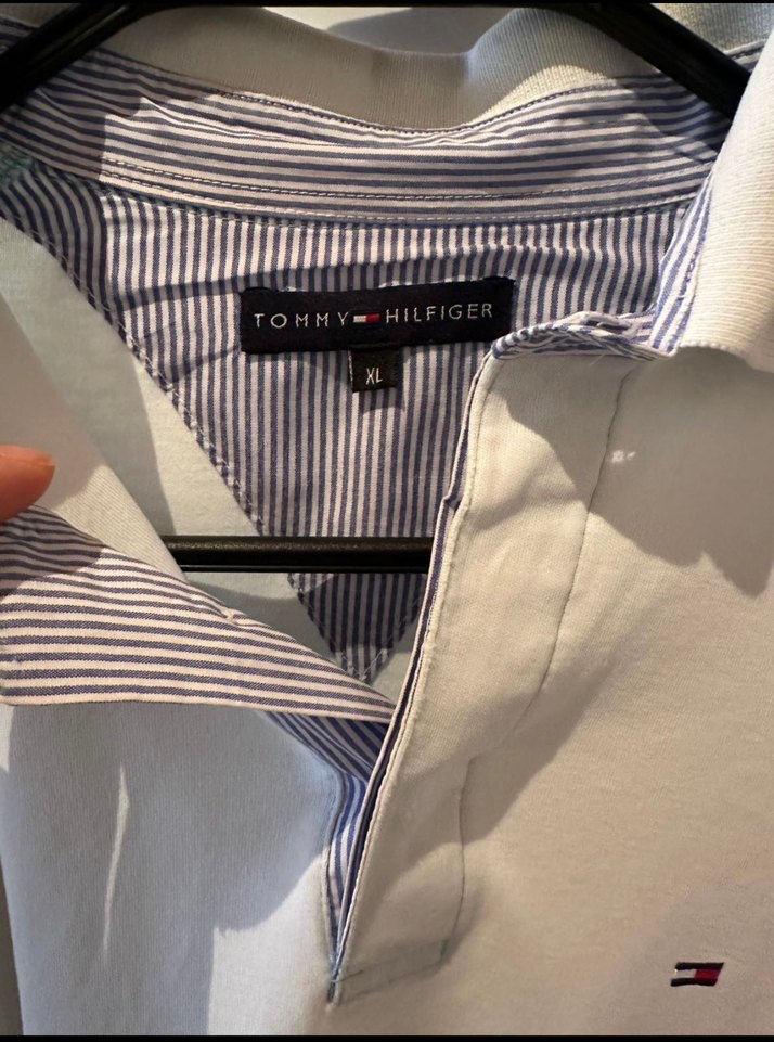 Tommy Hilfiger Beyaz Uzun Kollu Polo Tişört - Görsel 2