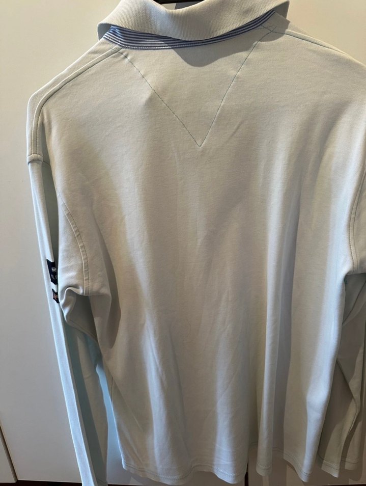 Tommy Hilfiger Beyaz Uzun Kollu Polo Tişört - Görsel 4