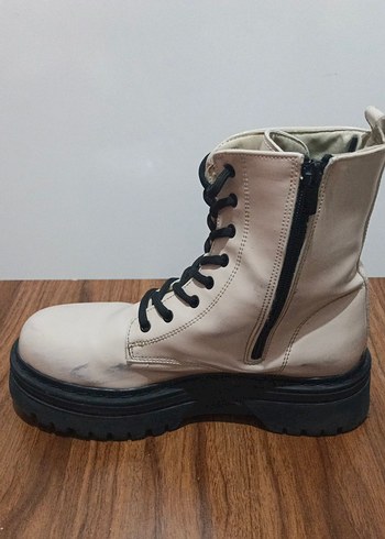 Bej Platform Topuklu Kadın Botu - Görsel 3