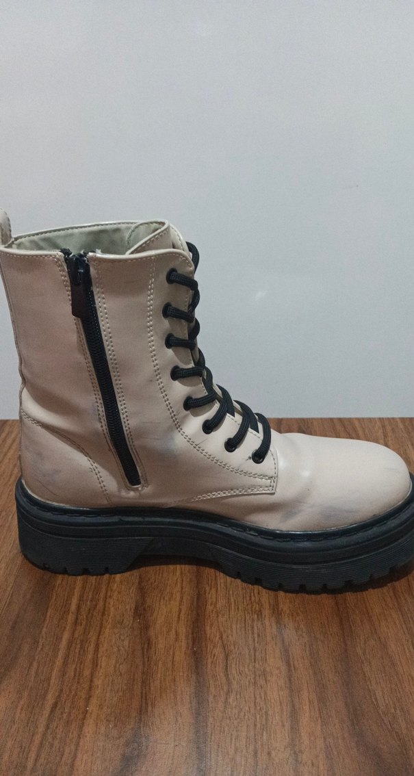 Bej Platform Topuklu Kadın Botu - Görsel 2