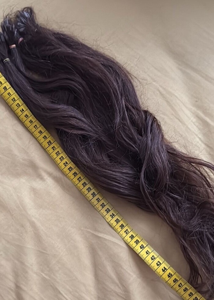 Gerçek insan saçı 200 e yakın 55 cm - Görsel 2
