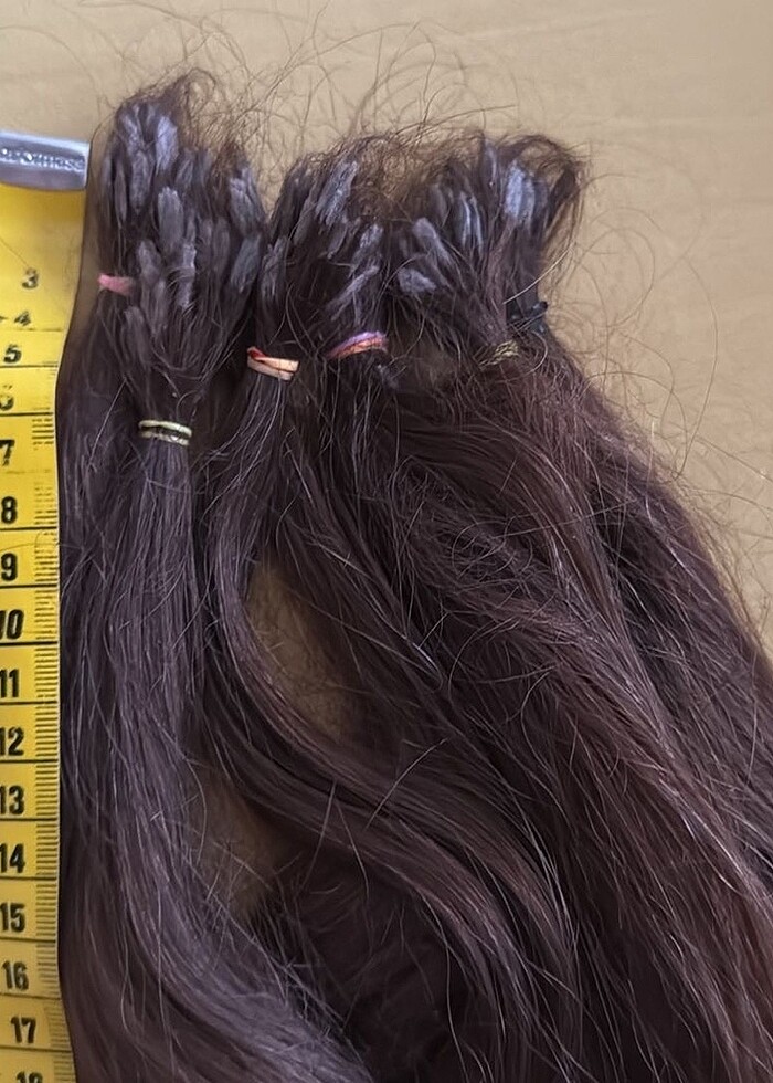 Gerçek insan saçı 200 e yakın 55 cm - Görsel 3