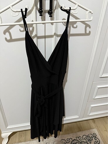 İp askılı likralı şık elbise - Görsel 2