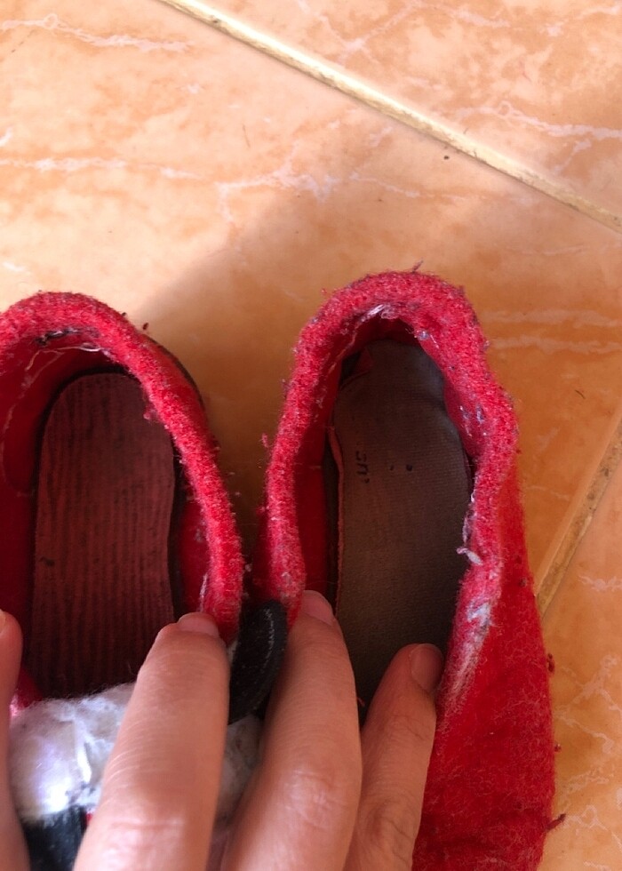 İgor kırmızı keçe panduf - Görsel 5