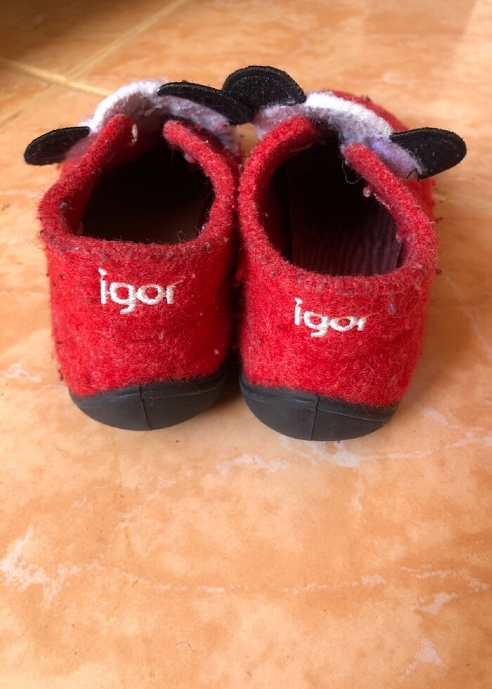 İgor kırmızı keçe panduf - Görsel 3