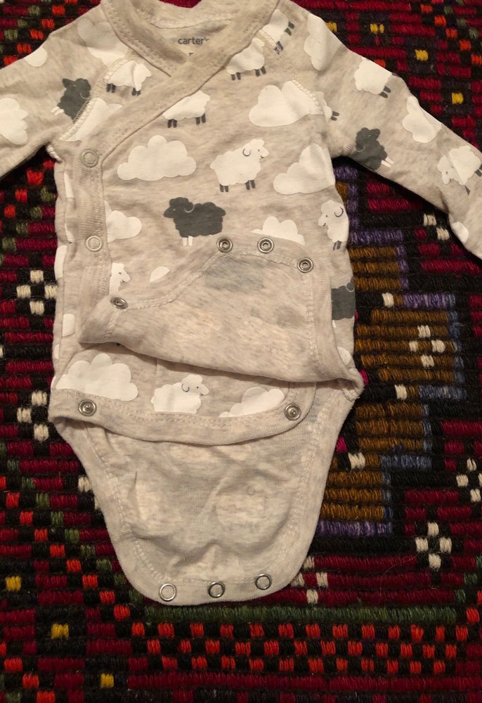 Yenidoğan Gri Uzun Kollu Yün Bebek Body - Görsel 3