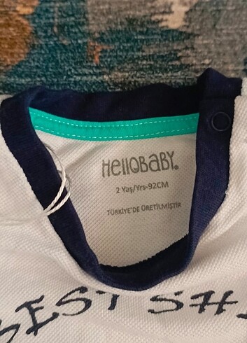 2 Yaş Beden Hello baby erkek çocuk çıtçıtlı thşört