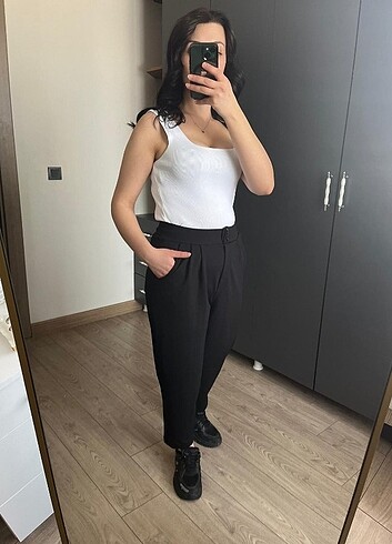 diğer Beden siyah Renk Zara model pileli pantolon