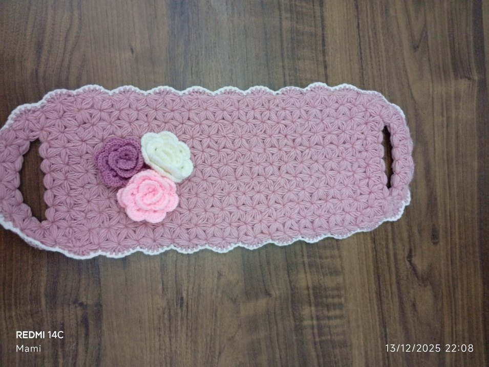 Pastel Pembe Çiçekli Banyo Süngeri - Görsel 3