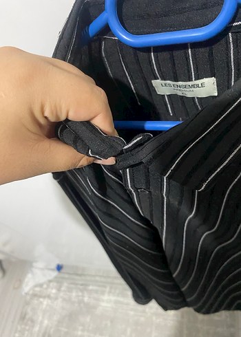 xl Beden siyah Renk Dik Yaka Siyah Çizgili erkek Gömlek
