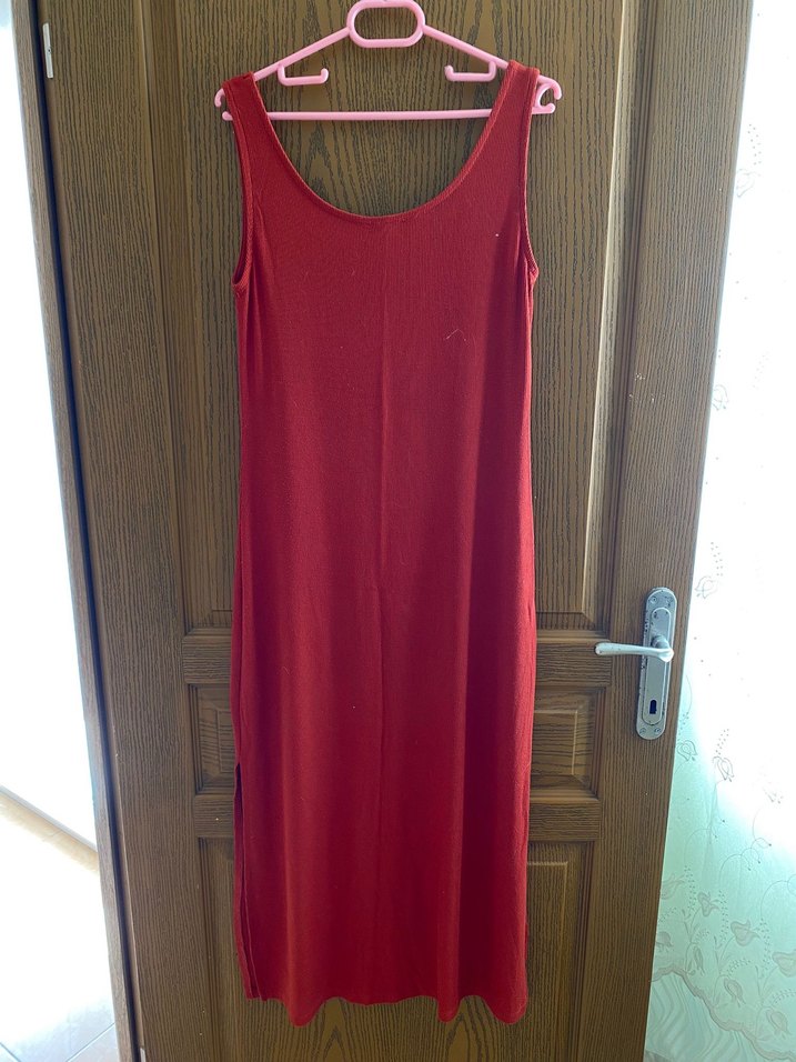 Kiremit rengi  Salaş Kadın Elbise - Görsel 2