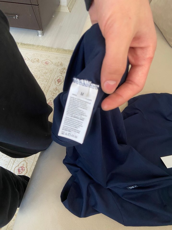 Erkek Lacivert Pamuklu Kısa Kollu Tişört orjinal ck M beden - Görsel 2