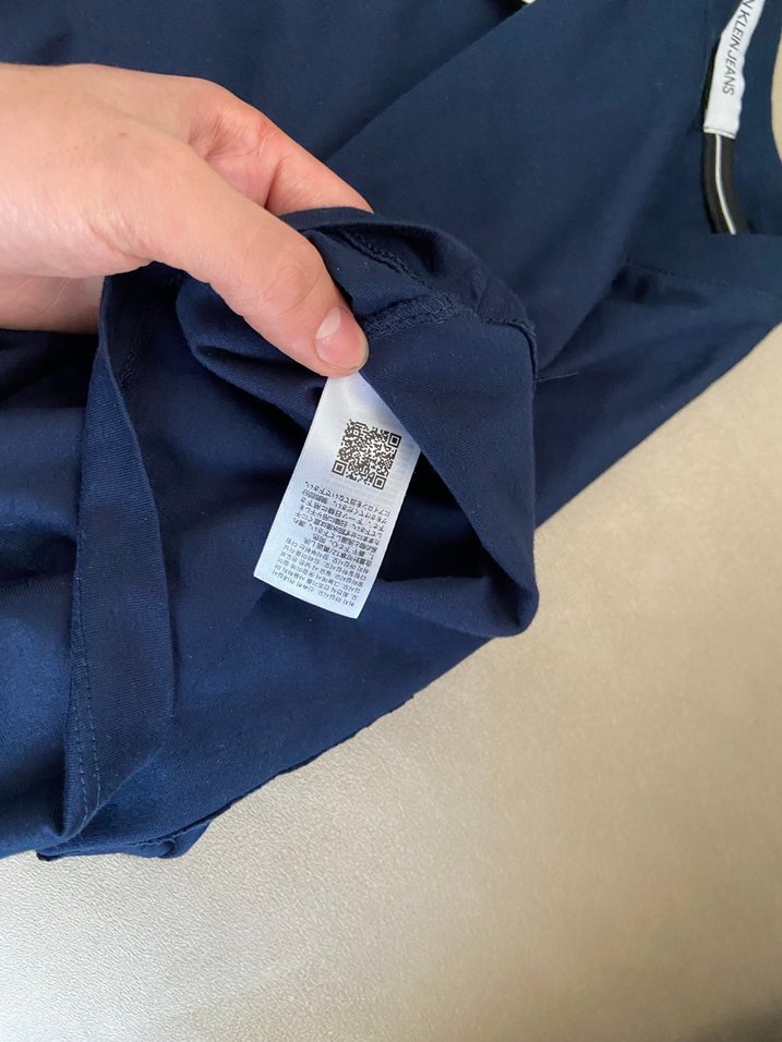 Erkek Lacivert Pamuklu Kısa Kollu Tişört orjinal ck M beden - Görsel 3