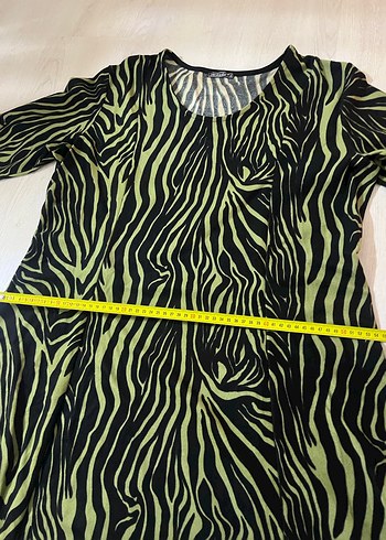 Yeşil Zebra Desenli Hamile Tunik - Görsel 3