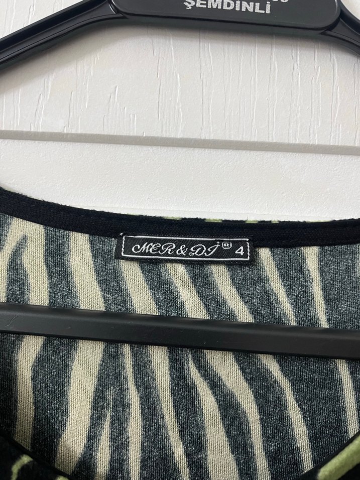 Yeşil Zebra Desenli Hamile Tunik - Görsel 5