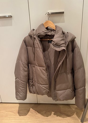 Bej Midi Kadın Kışlık Mont