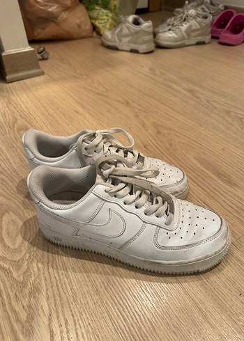 Nike Air Force Beyaz Platform Topuklu Kadin Spor Ayakkabi