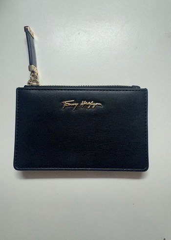 Tommy Hilfiger lacivert Deri Fermuarlı Kadın Cüzdan