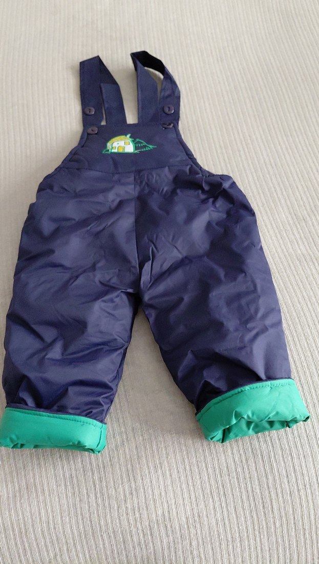 Koyu Yeşil Erkek Bebek Polar Kayak Tulumu - Görsel 3