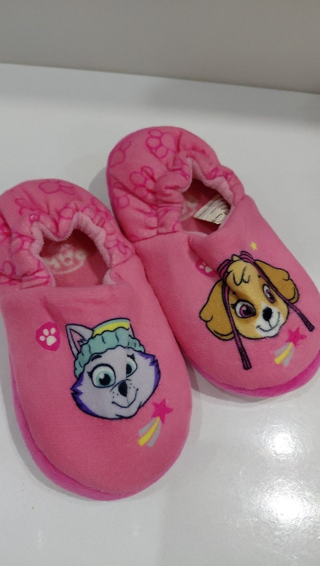 Kız Çocuk Pembe Baskılı Sıcak Terlik - Görsel 4