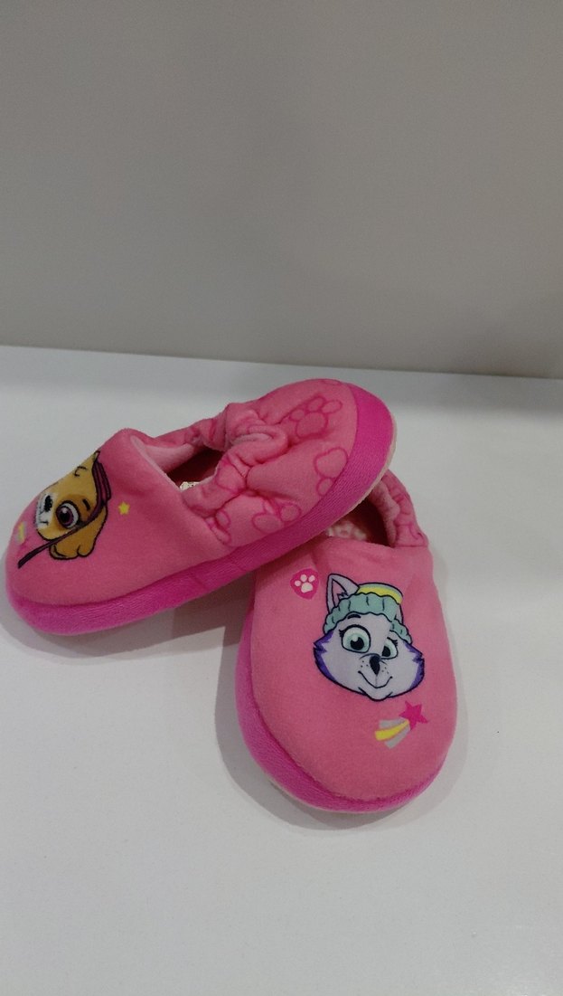 Kız Çocuk Pembe Baskılı Sıcak Terlik - Görsel 2