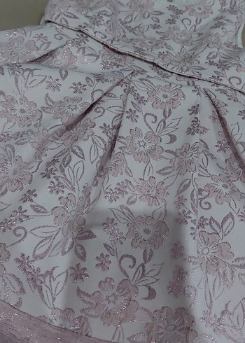 Dantel İşlemeli Pembe Kız Çocuk Elbise - Görsel 2