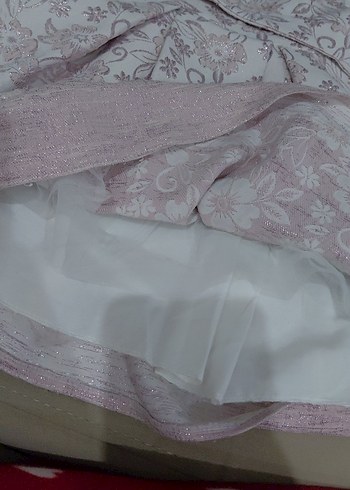 Dantel İşlemeli Pembe Kız Çocuk Elbise - Görsel 3