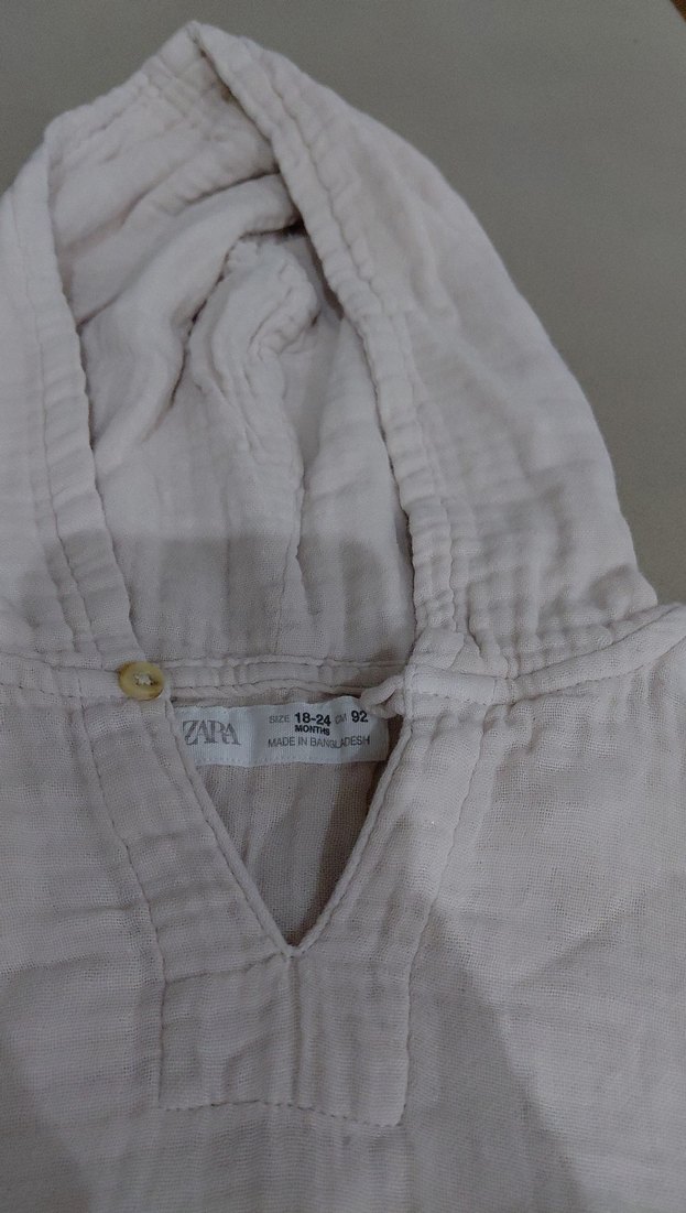 Erkek Çocuk Kapüşonlu Keten Gömlek - Görsel 3