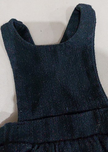 Kız Çocuk Siyah Fırfırlı Strappy Elbise - Görsel 2