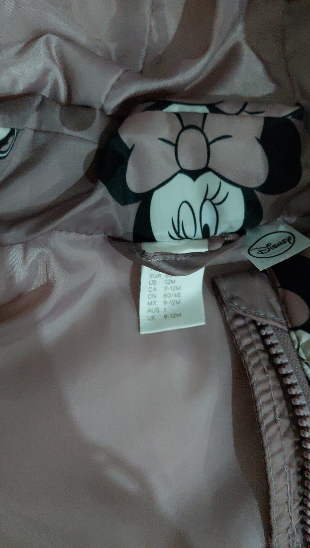 Kız Çocuk Pembe Minnie Baskılı Kapüşonlu Yelek - Görsel 2