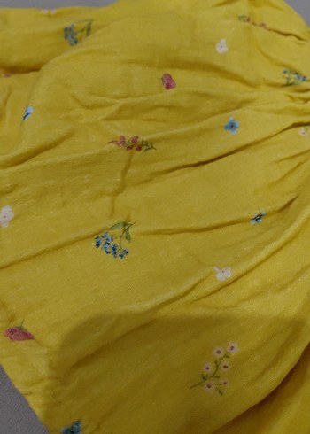 Sarı Nakışlı Bebek Elbisesi - Görsel 2