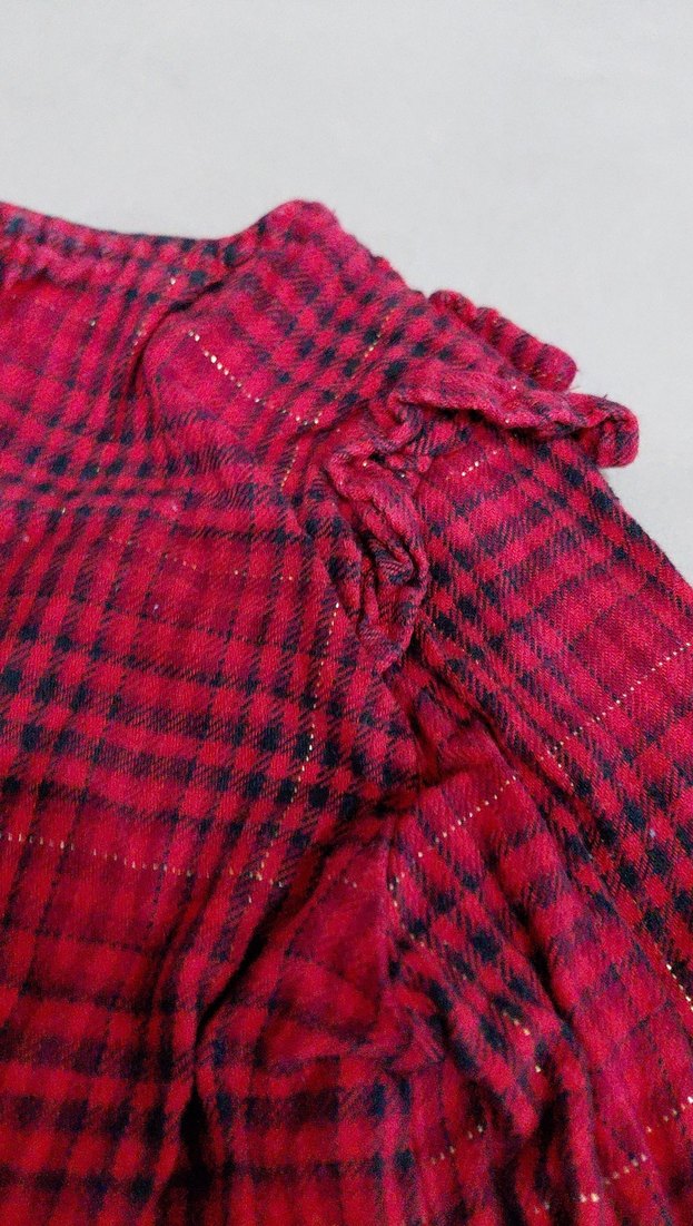 Bordo Renkli Uzun Kollu Kız Gömlek - Görsel 3