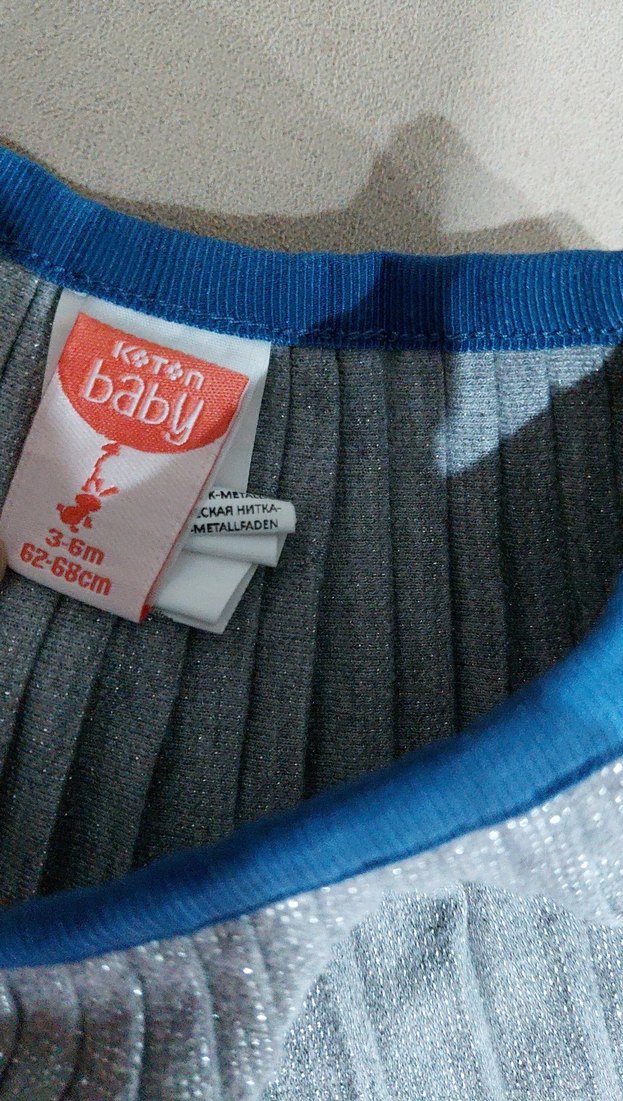 Kız Çocuk Gri Mavi Pileli Denim Etek - Görsel 3