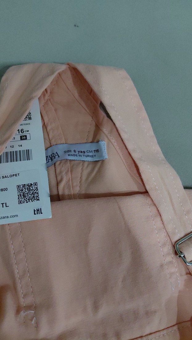 Kız Çocuk Pembe Askılı Şort Tulum - Görsel 4