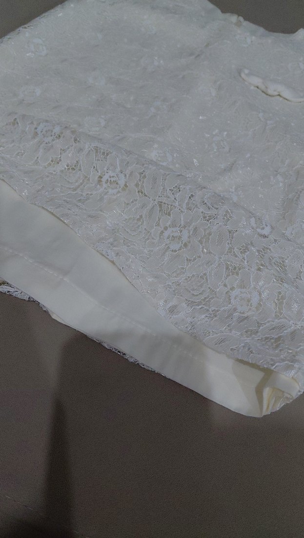 Kız Çocuk Beyaz Dantelli Kolsuz Elbise - Görsel 3