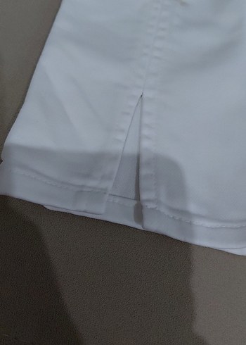 Kız Çocuk Beyaz Pileli Denim Pantolon - Görsel 2