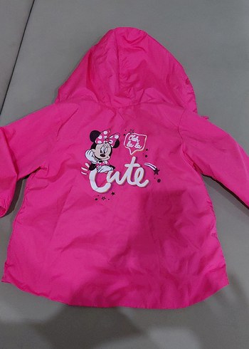 Kapüşonlu Renkli Baskılı Kız Yağmurluk - Görsel 3