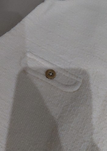 Kız Çocuk Düğmeli Kolsuz Beyaz Elbise - Görsel 3