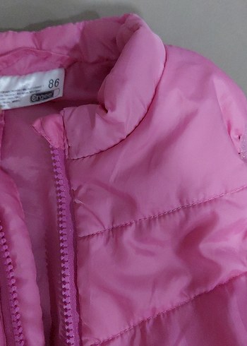 Kız Çocuk Pembe Fermuarlı Yelek - Görsel 3