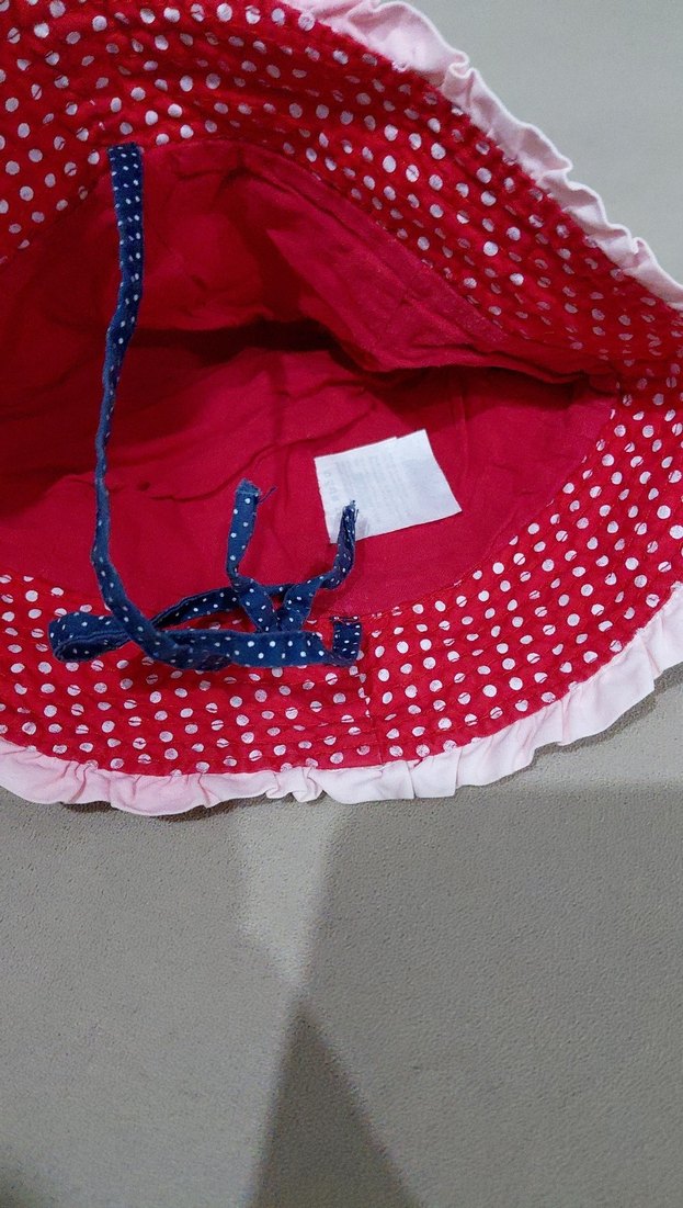 Puantiyeli Fırfırlı Minnie Mouse Çocuk Şapkası - Görsel 2