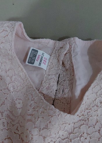 Kız Çocuk Beyaz Dantelli Yazlık Elbise - Görsel 4