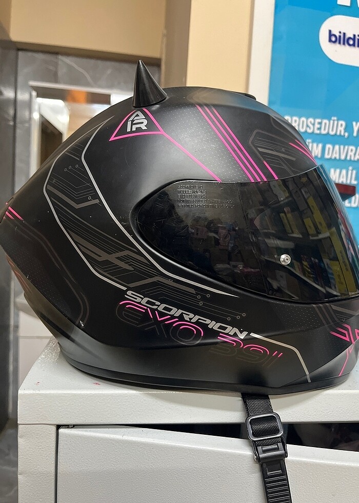 Kask (Siyah-Pembe) - Görsel 2